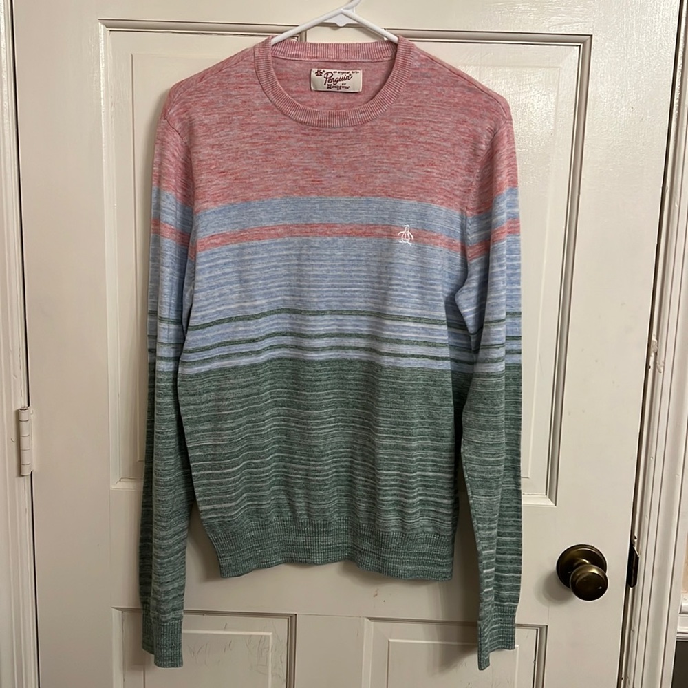 Original Penguin Multi-Color Crew Neck Sweater size Small